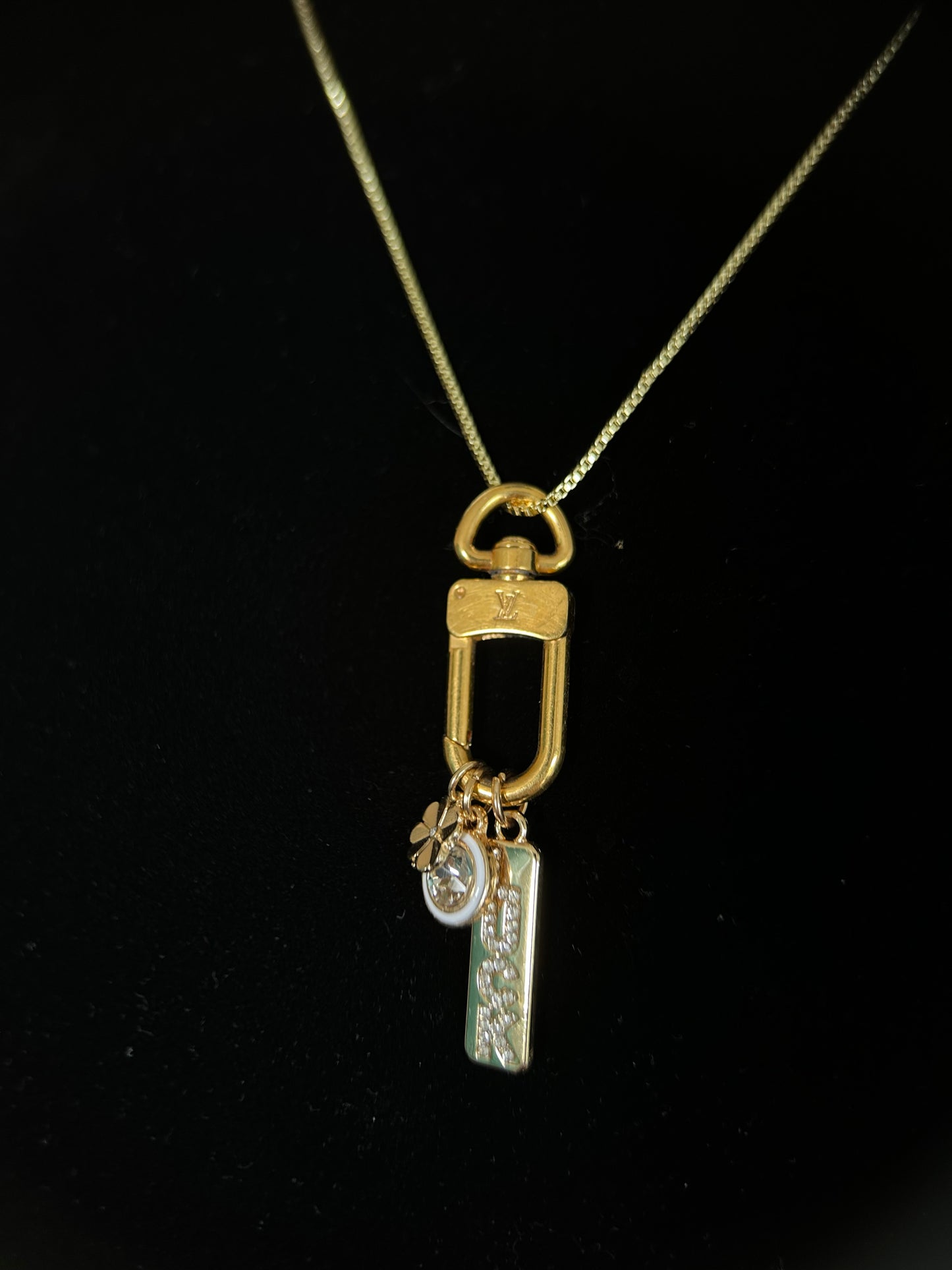 Lucky Charm Clip Necklace with 18K Gold Chain