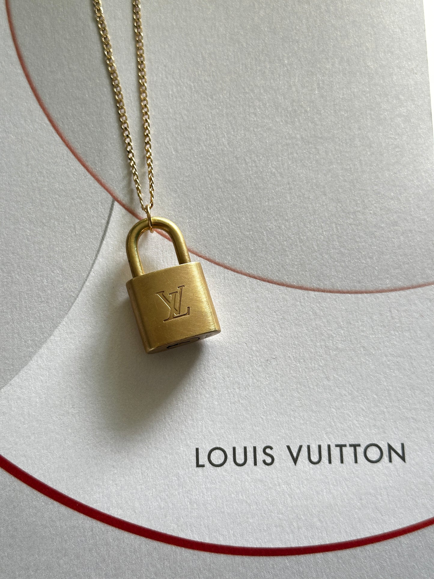 Authentic Repurposed Louis Vuitton Padlock Necklace